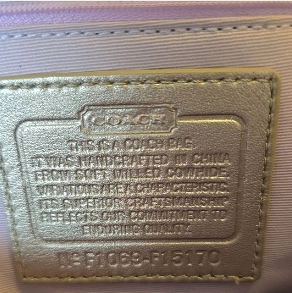 Coach Metallic Leather Flap Duffle Bag - Picture 5 of 13